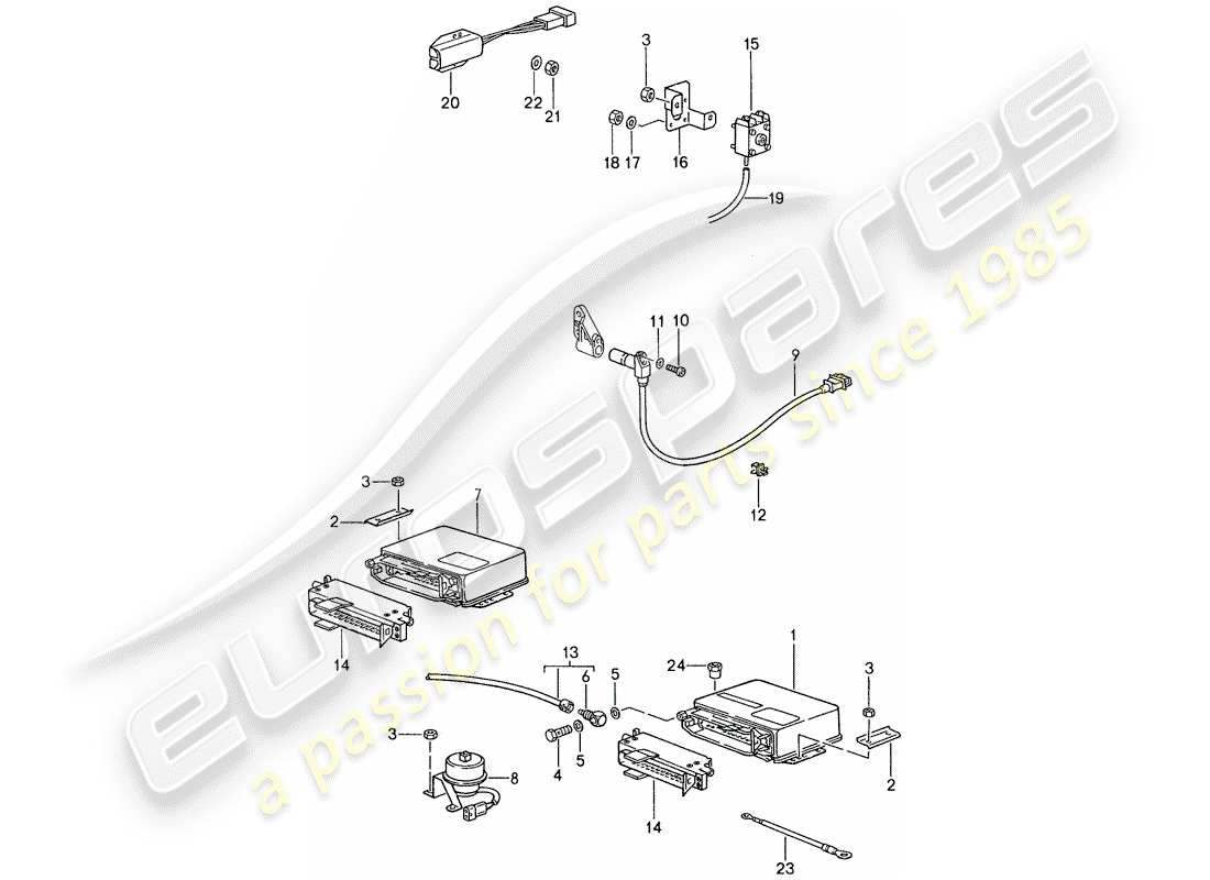 porsche 1987 (959) motorelektrik 2 ersatzteildiagramm