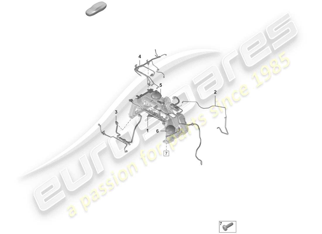 porsche 2020 (992-1) vakuumsystem teilediagramm