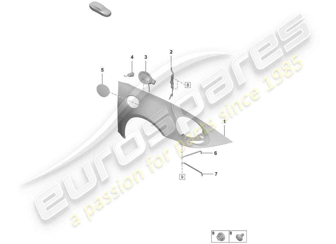 porsche 2019 (992-1) fender-teilediagramm