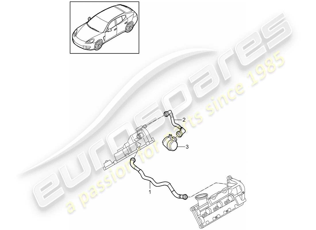 porsche 2015 (panamera 970) entlüftungsleitung ersatzteildiagramm