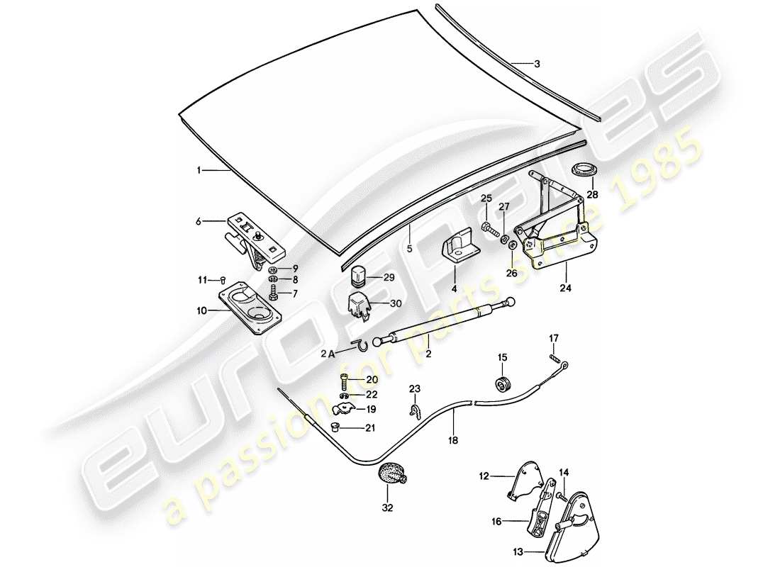 porsche 1978 (928) cover-ersatzteildiagramm
