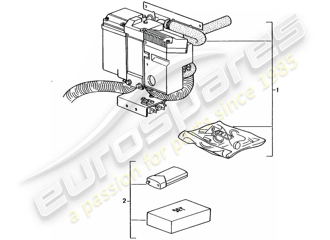 porsche 2012 (tequipment) optionale heizung teilediagramm