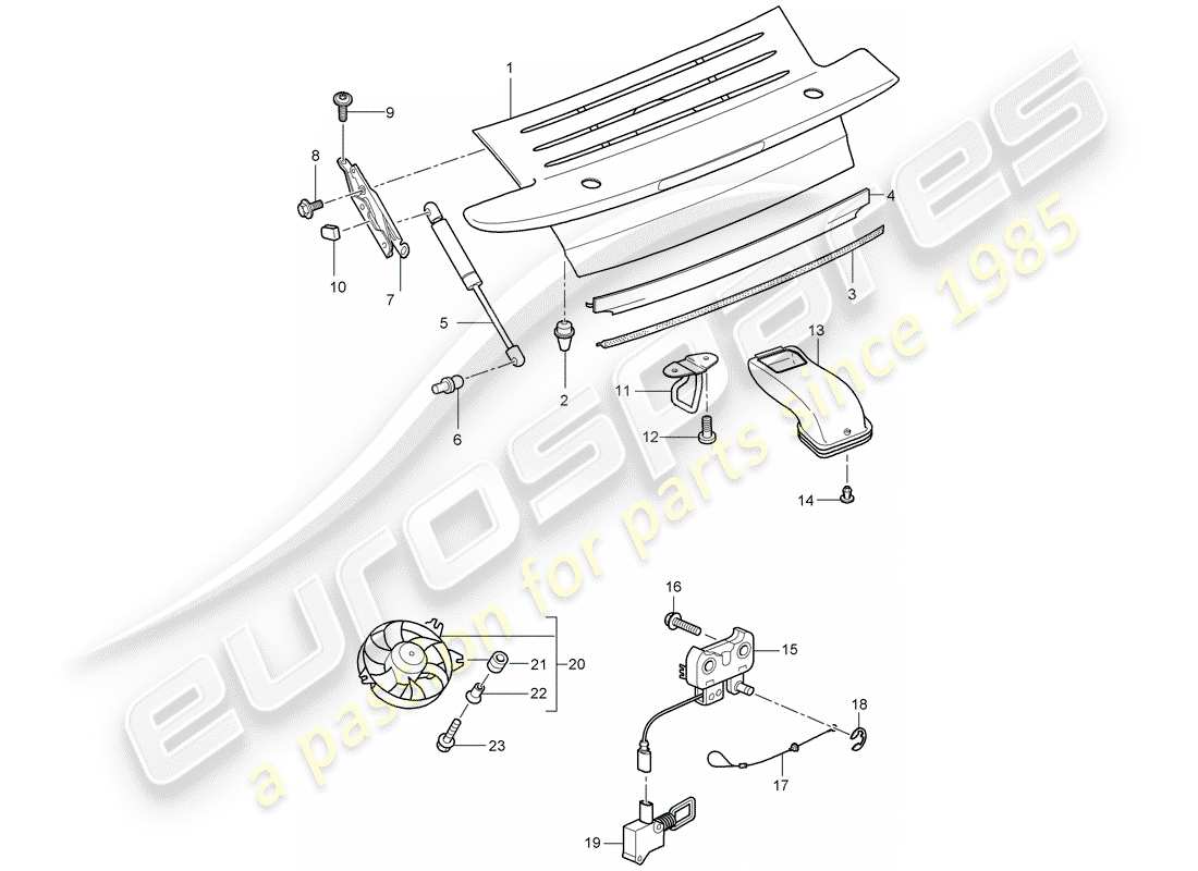 porsche 2008 (997-1 turbo / gt2) cover-ersatzteildiagramm