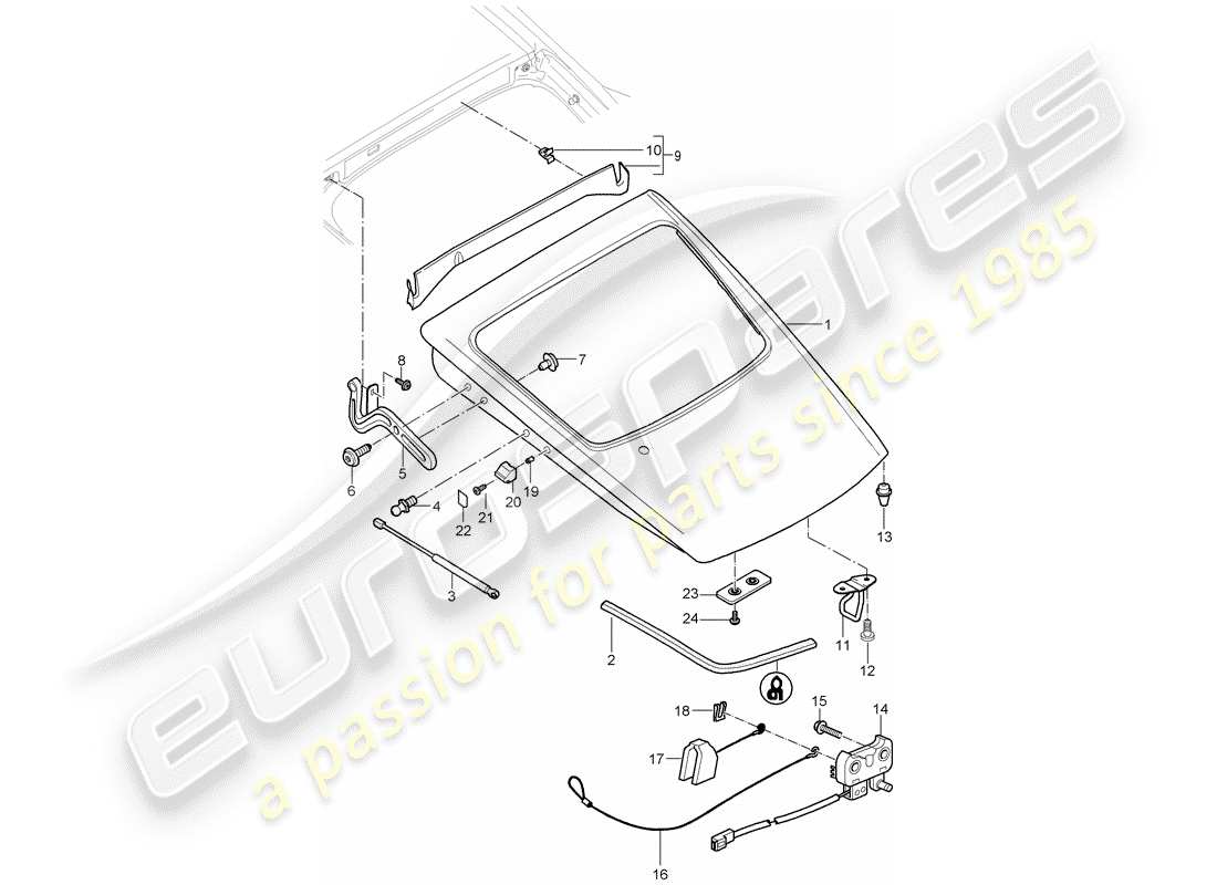 porsche 2008 (987 cayman) cover-ersatzteildiagramm