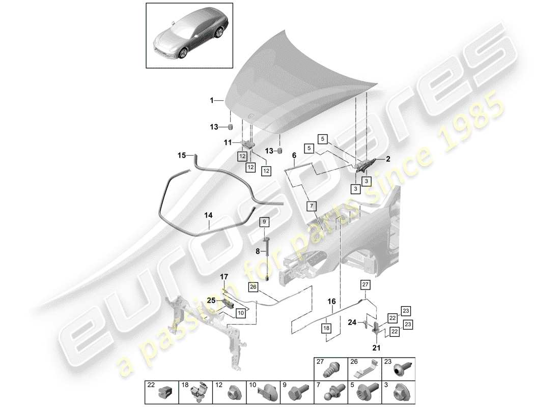 porsche 2017 (panamera 971-1) cover-ersatzteildiagramm