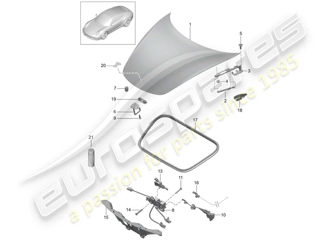 porsche 2014 (991-1) cover-ersatzteildiagramm