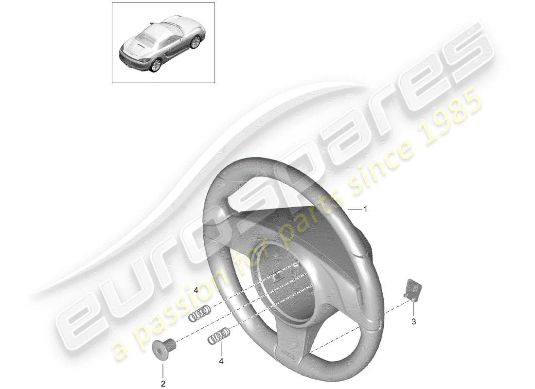 porsche 2013 (981 boxster) lenkräder ersatzteildiagramm