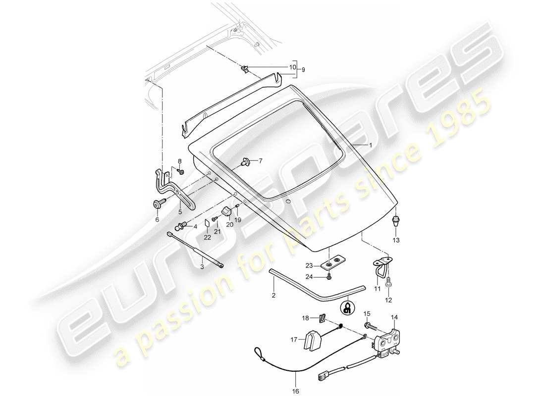 porsche 2009 (987 cayman) cover-ersatzteildiagramm