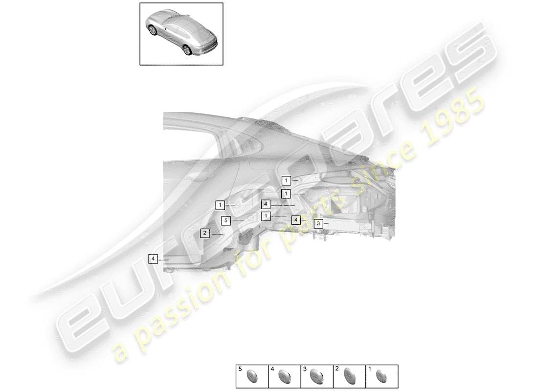 porsche 2019 (panamera 971-1) plug-teilediagramm