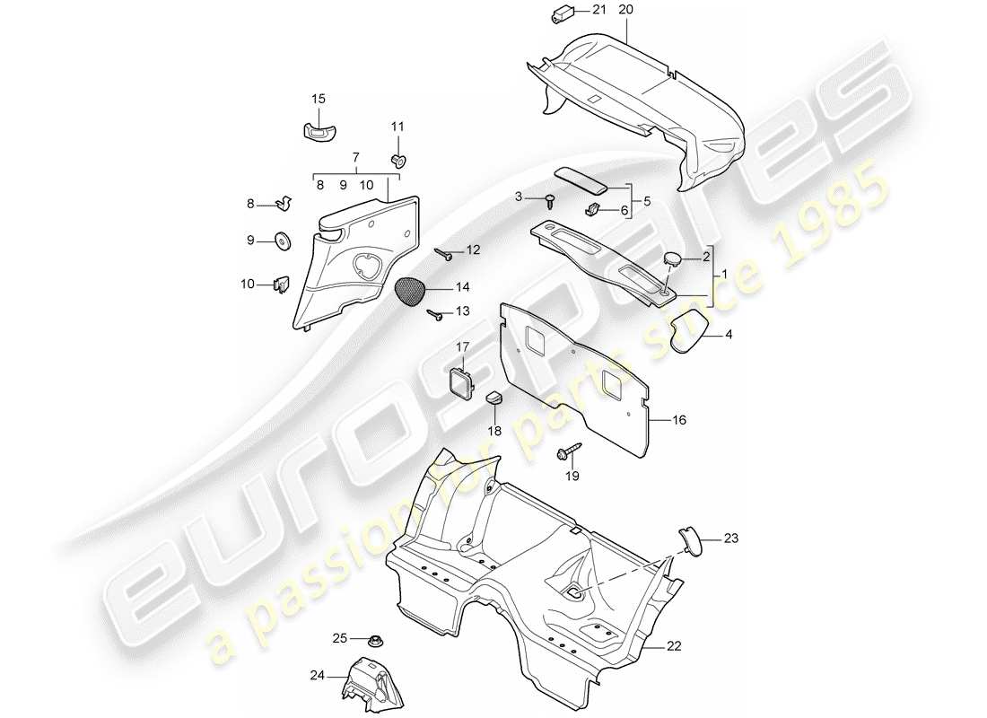 porsche 2011 (997-2) trims-teilediagramm