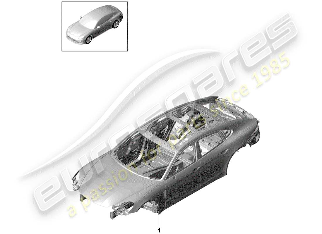 porsche 2020 (panamera 971-1) karosserie - teilediagramm