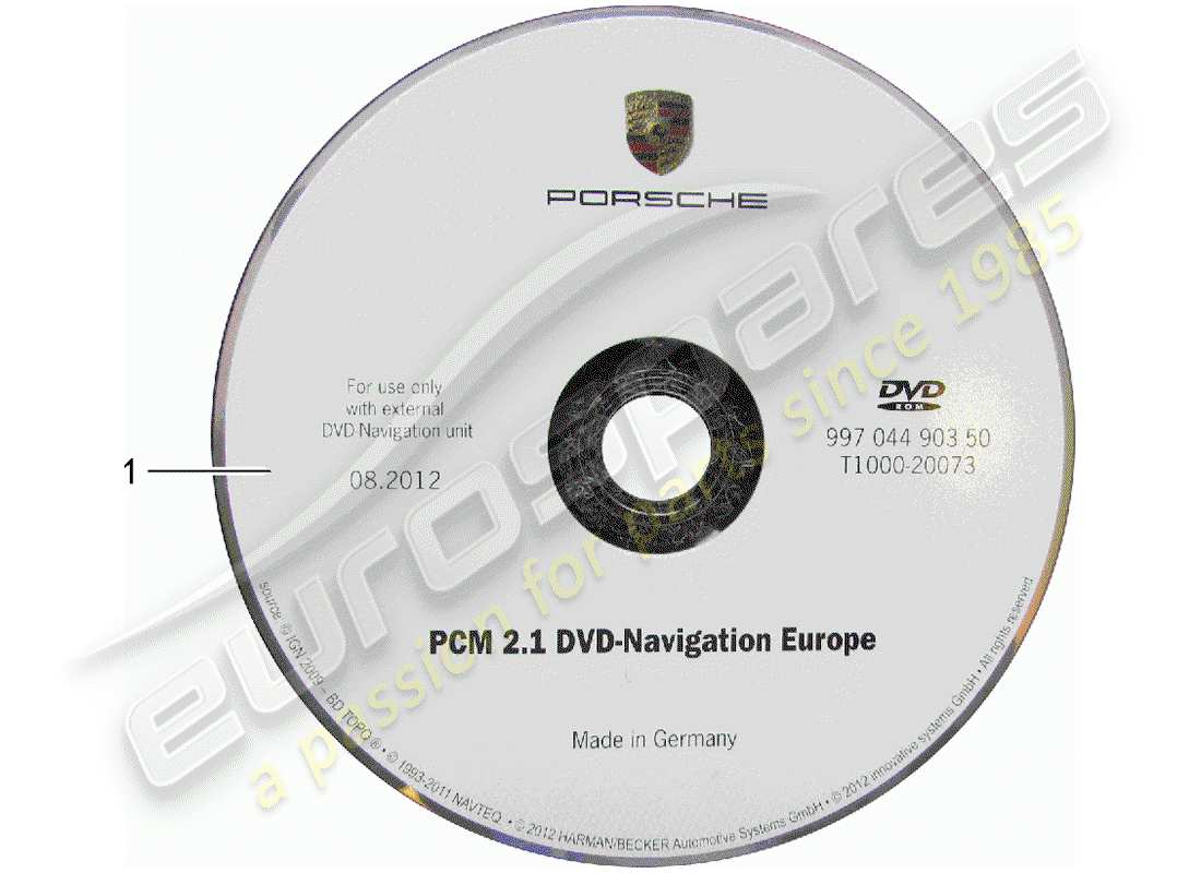 porsche 2007 (tequipment cayenne) navigationssystem teilediagramm
