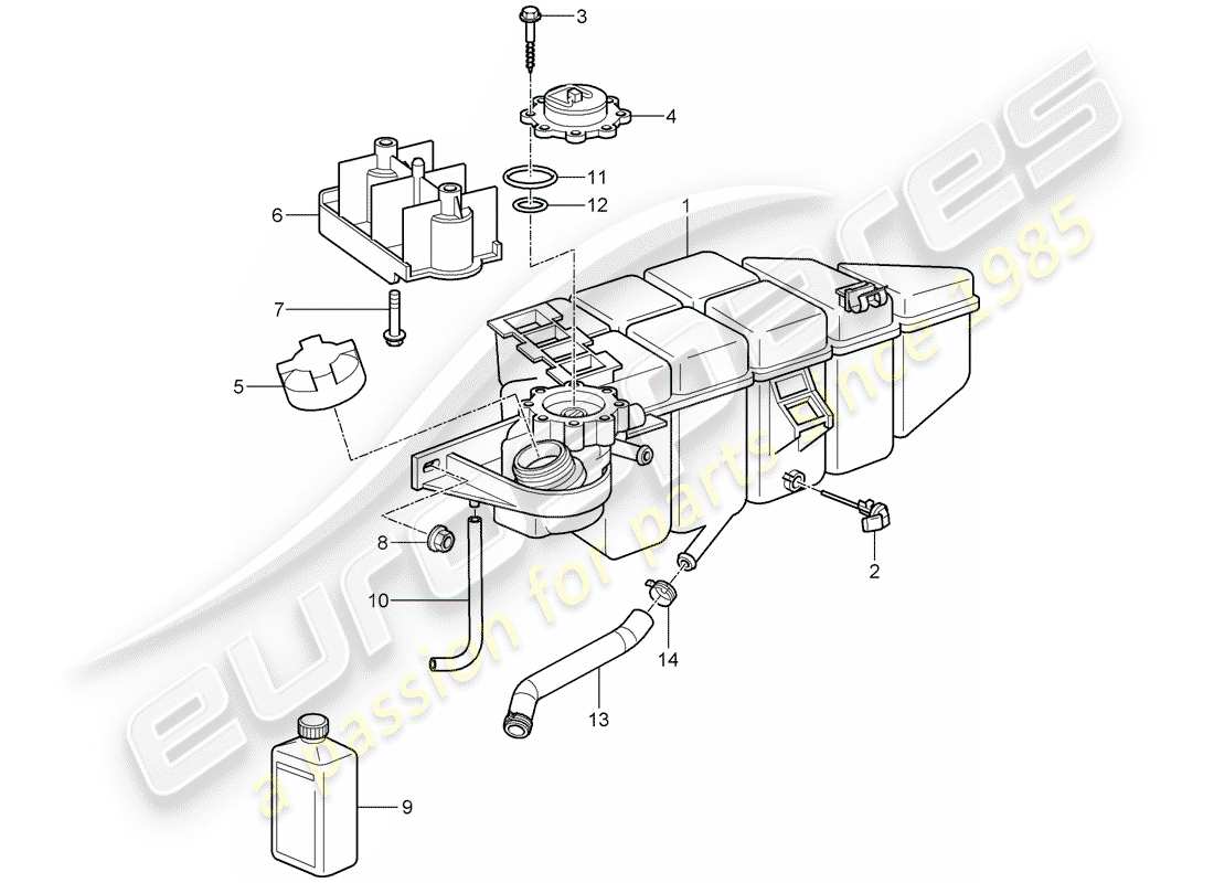 porsche 2010 (997-2 gt3) wasserkühlung 4 ersatzteildiagramm