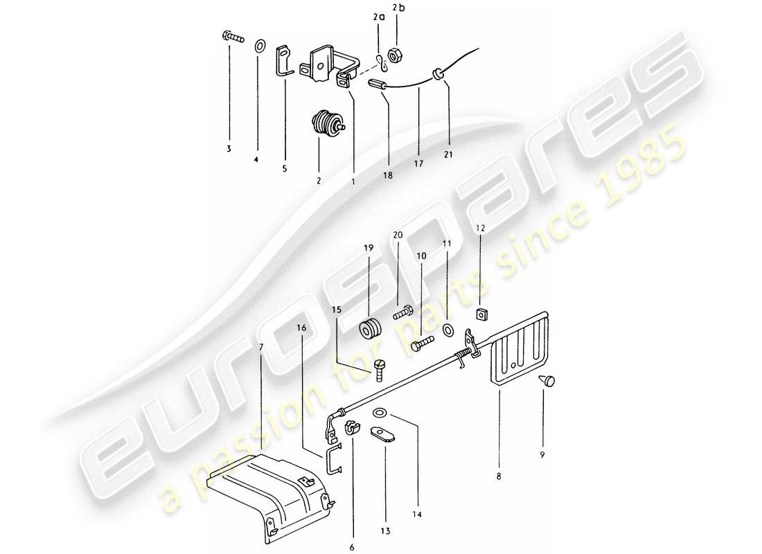 porsche 1974 (914) kühlluftregelung - teilediagramm