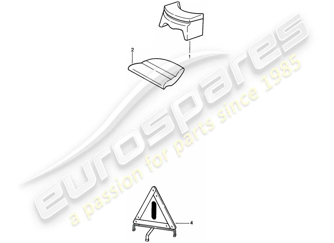 porsche 1989 (911) zubehör - kindersitz - bodenmatte - fahrzeugabdeckung teilediagramm