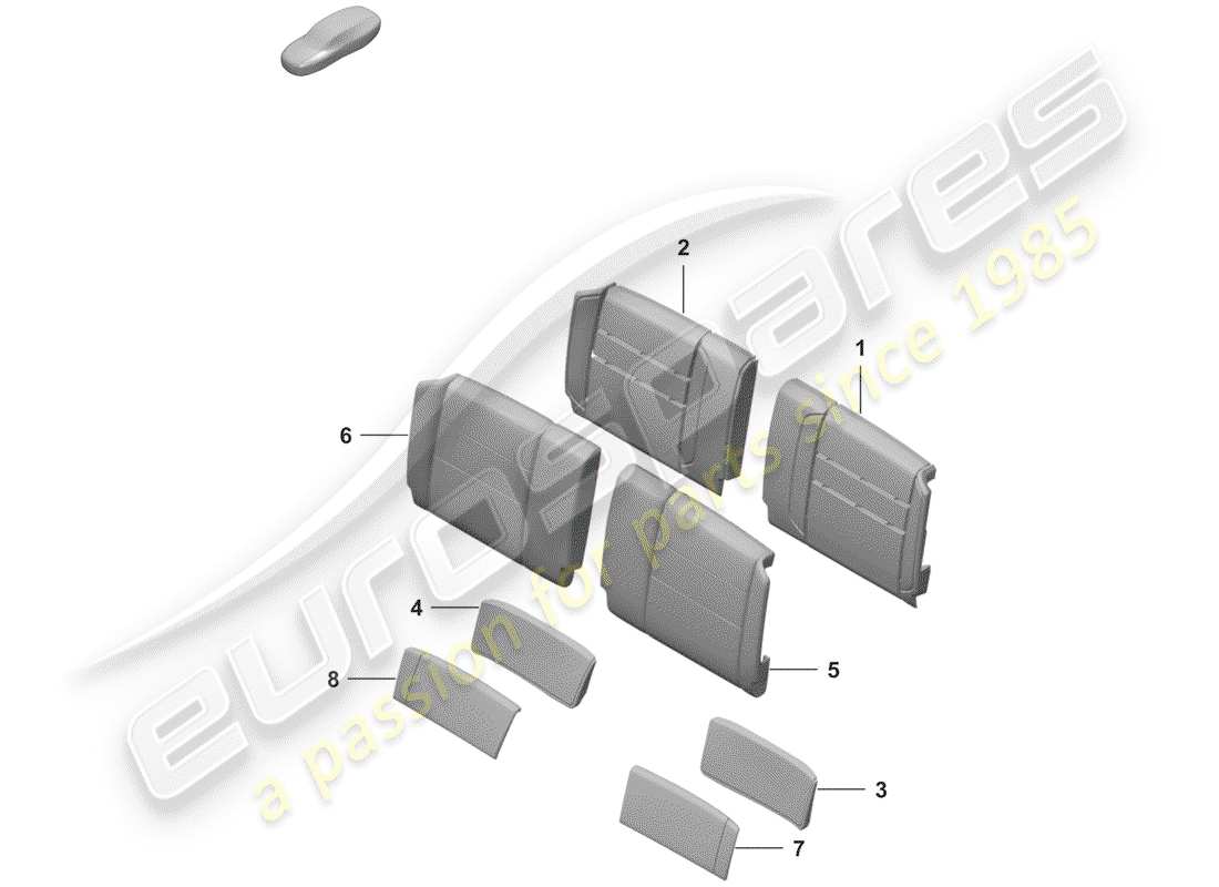 porsche 2019 (992-1) schaumteil teilediagramm