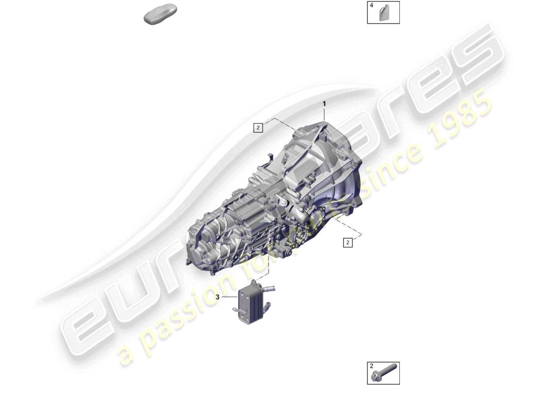 porsche 2020 (718 boxster) schaltgetriebe teilediagramm
