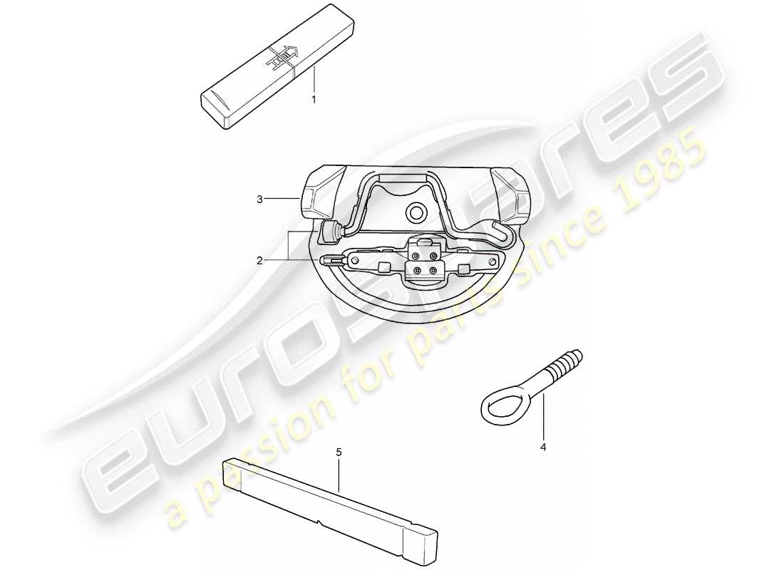 porsche 2007 (997-1) werkzeug teilediagramm