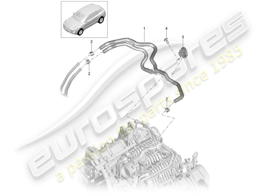 porsche 2018 (macan) kraftstoffsystem teilediagramm