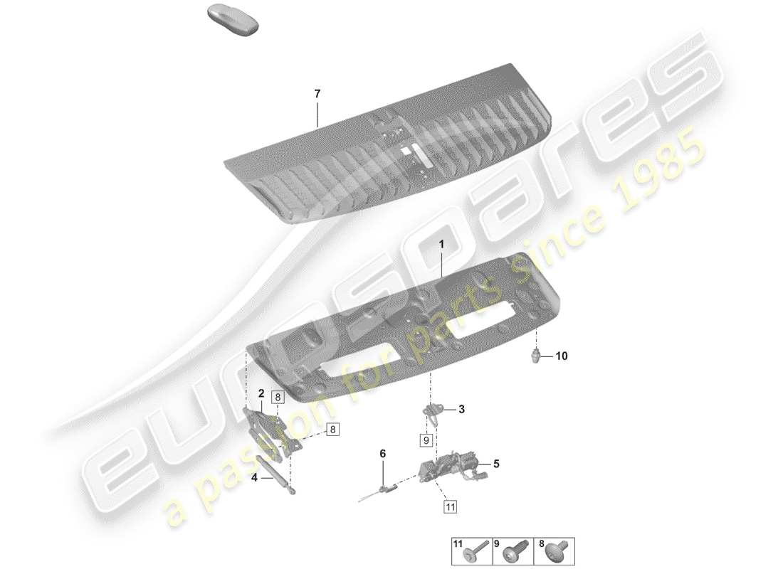 porsche 2020 (992-1) deckel, hinten teilediagramm