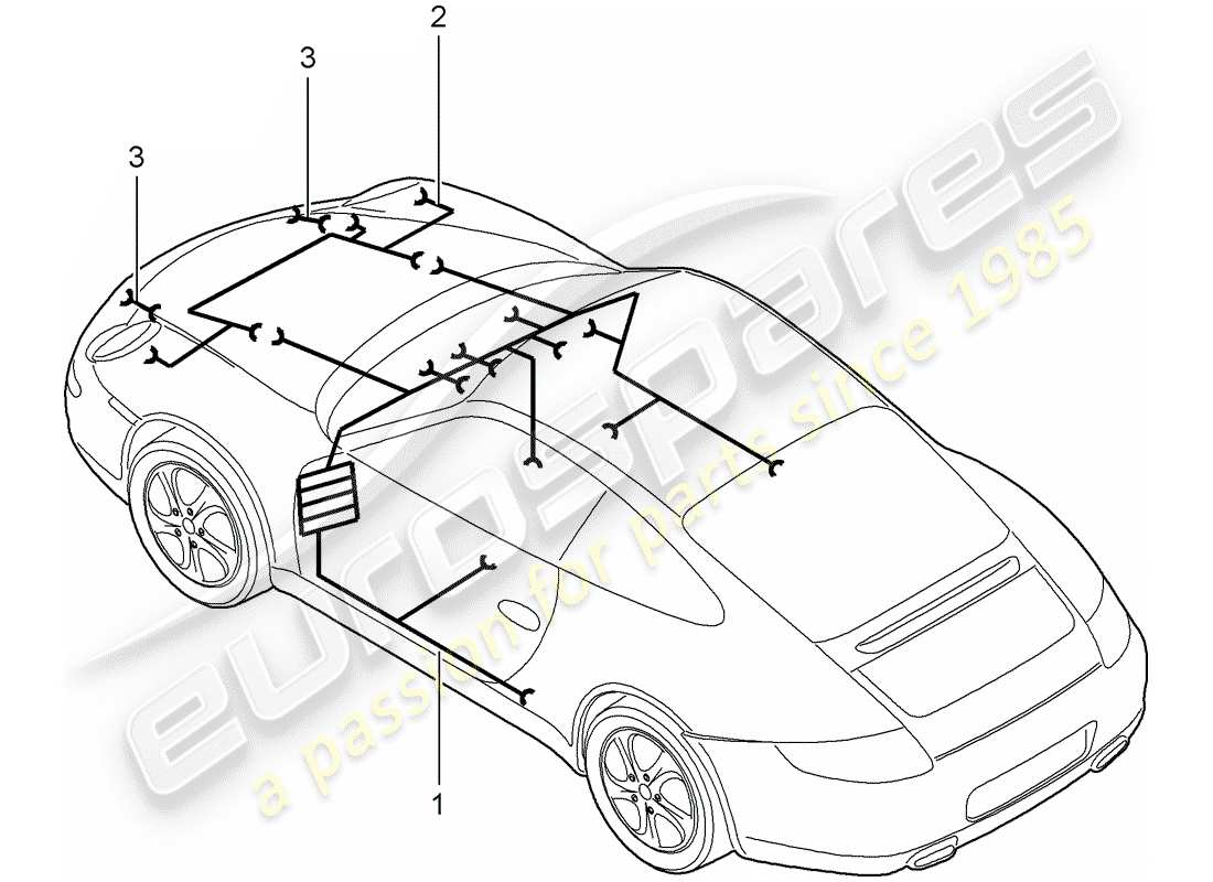 porsche 2012 (997-2) kabelbäume ersatzteildiagramm