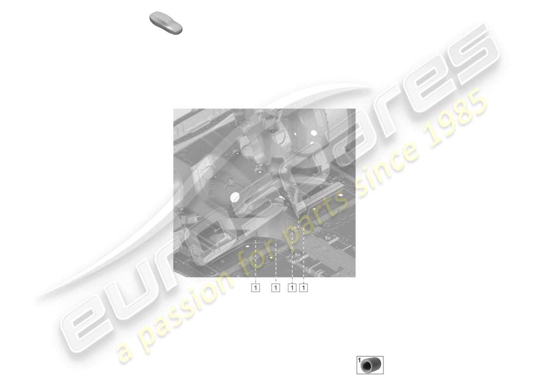 porsche 2019 (992-1) heckabschluss hinten tunnelquerträger teilediagramm