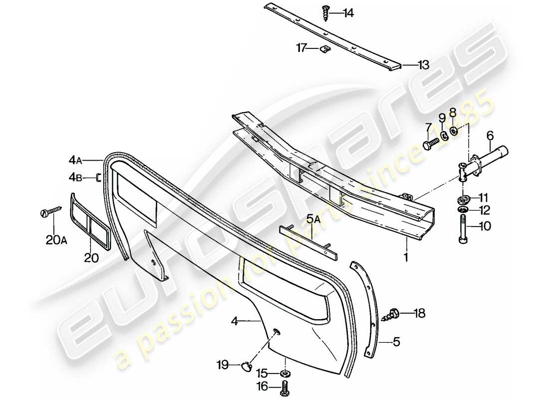 porsche 1978 (928) stoßstange ersatzteildiagramm