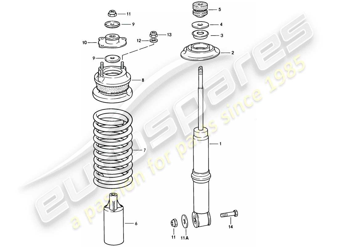 porsche 1986 (928) aufhängung - vorderachse - f >> 92-es840 218 - f >> 92-es849 566 teilediagramm