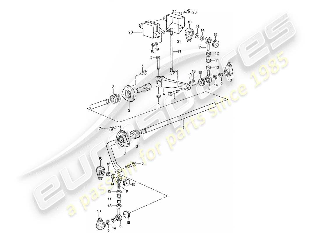 porsche 1987 (959) stabilisator - ersatzteildiagramm