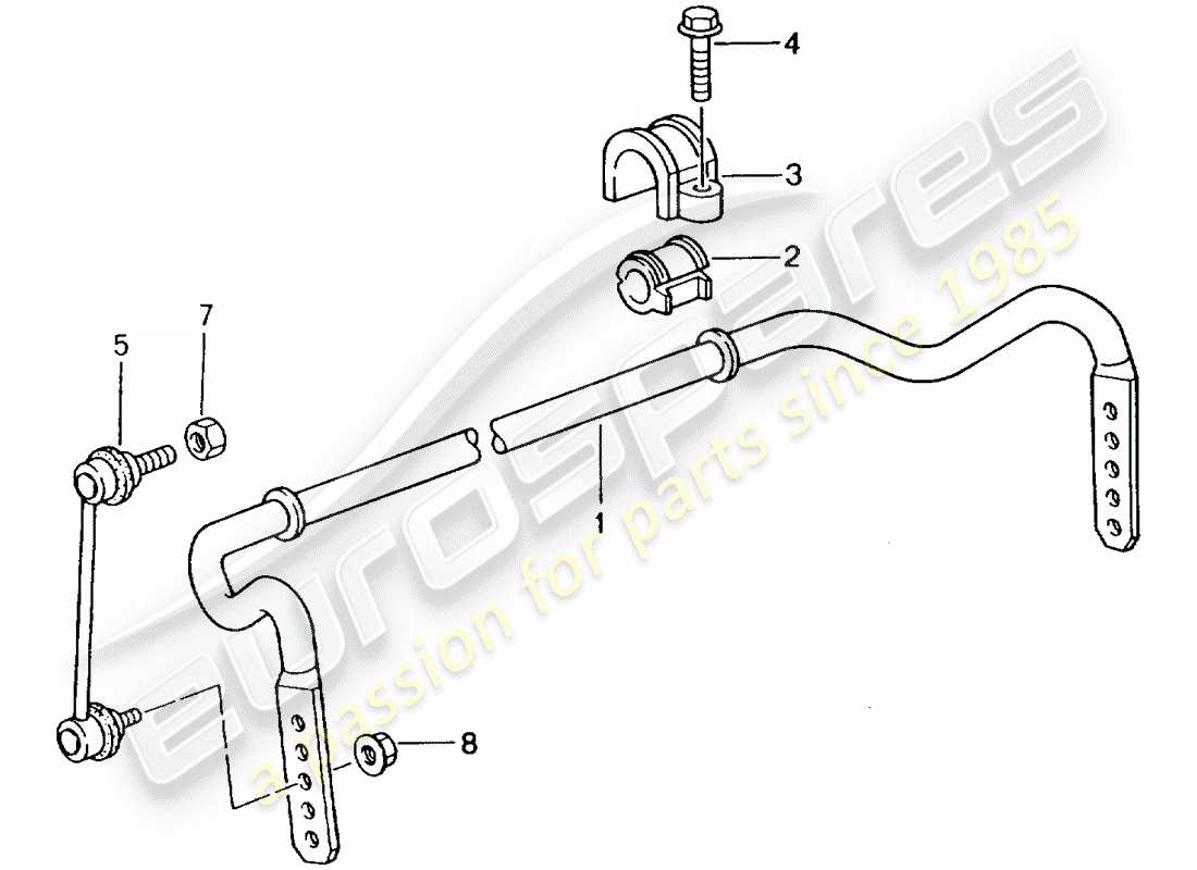 porsche 2002 (996 gt3) stabilisator - ersatzteildiagramm