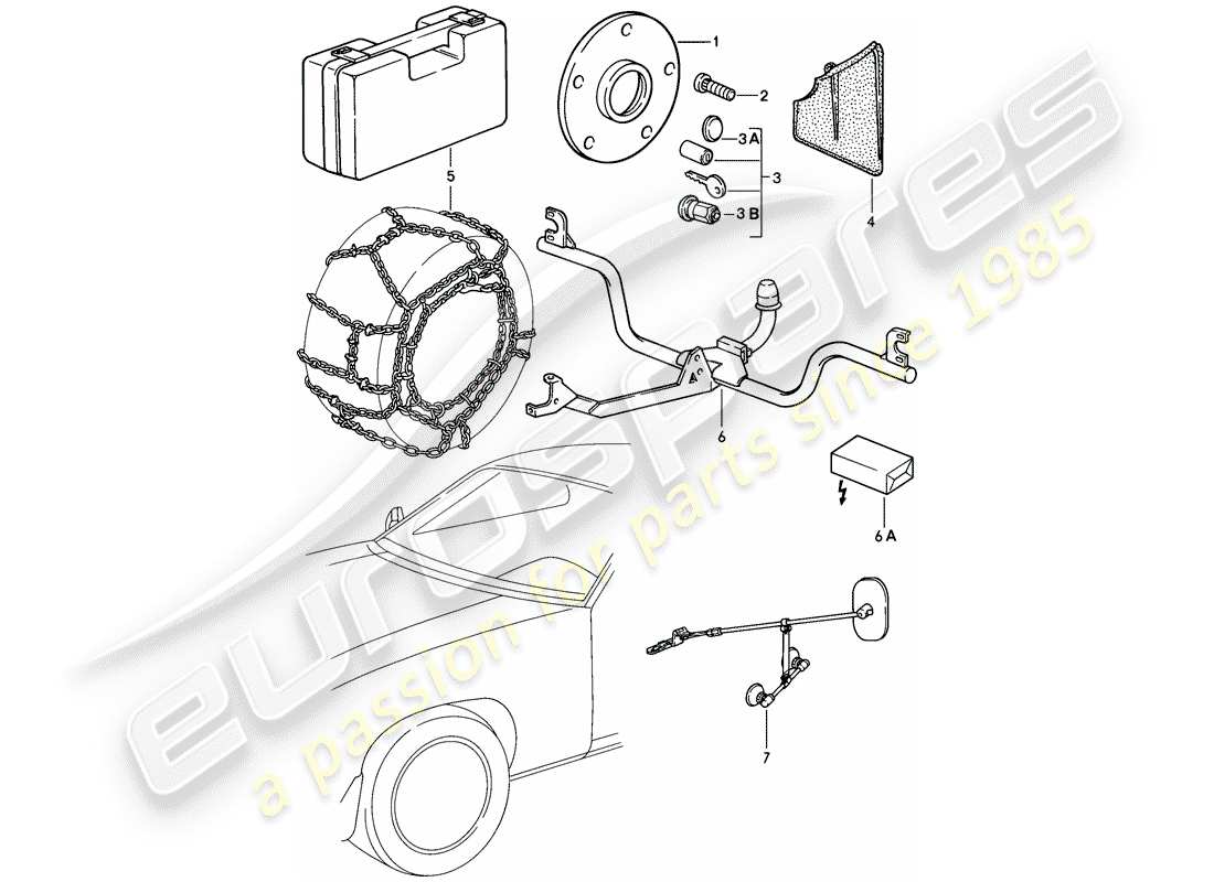 porsche 1983 (928) zubehör teilediagramm