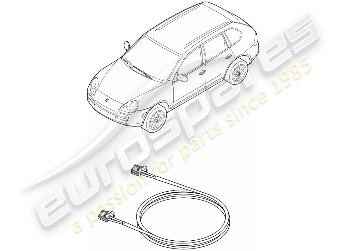 porsche 2008 (cayenne e1 9pa) leichte faseroptik teilediagramm