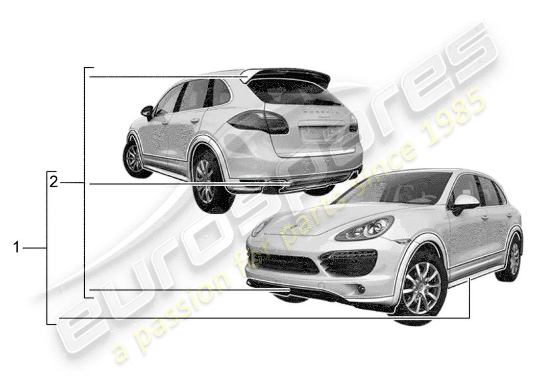 porsche 2005 (tequipment cayenne) sport design package ersatzteildiagramm