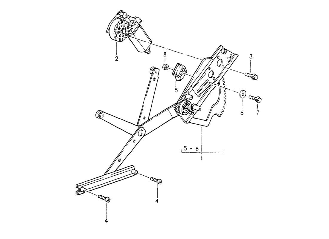 porsche 1994 (964) fensterheber - elektrisch ersatzteildiagramm