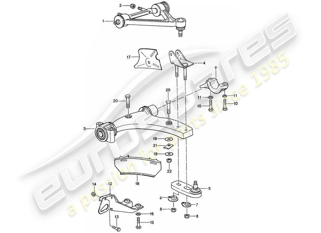 porsche 1986 (928) querlenker - f >> 92-gs860 999 - siehe technische informationen - 4-nr.1 - d >> - mj 1985 ersatzteildiagramm