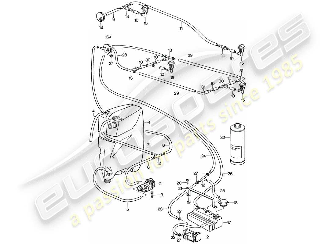 porsche 1978 (928) scheibe - ersatzteildiagramm