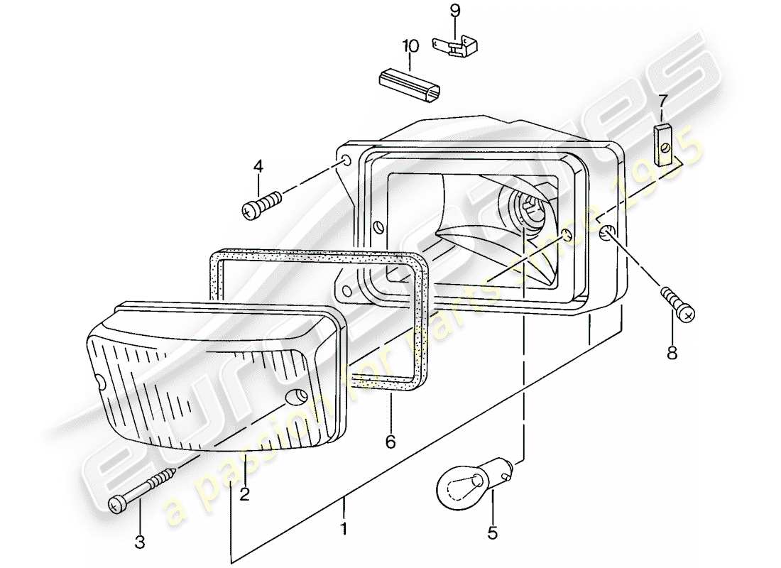 porsche 1988 (944) blinker ersatzteildiagramm