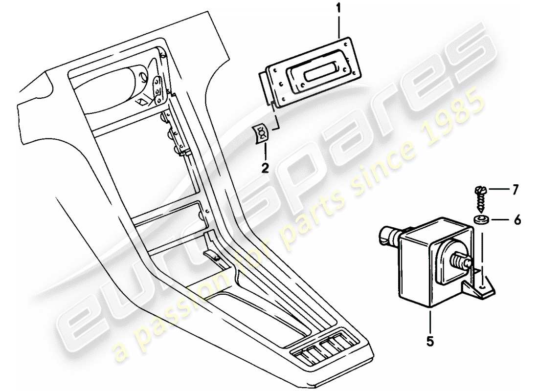 porsche 1983 (928) uhr teilediagramm