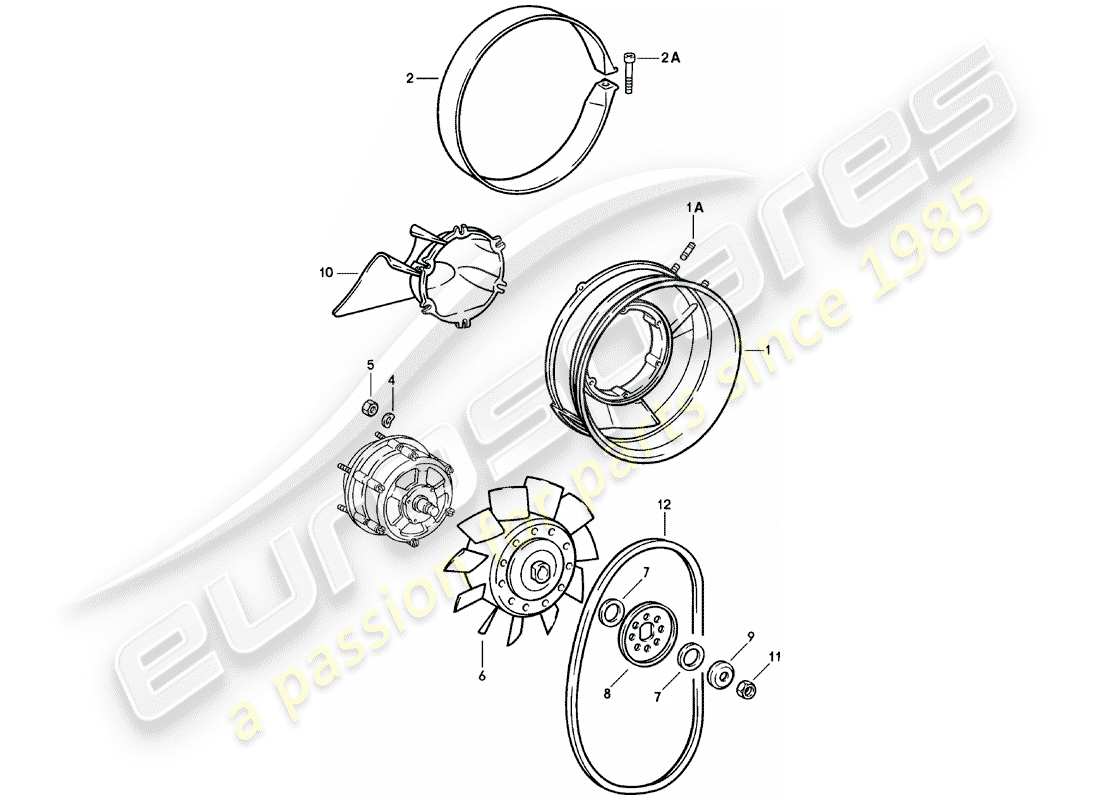 porsche 1982 (911) luftkühlung teilediagramm