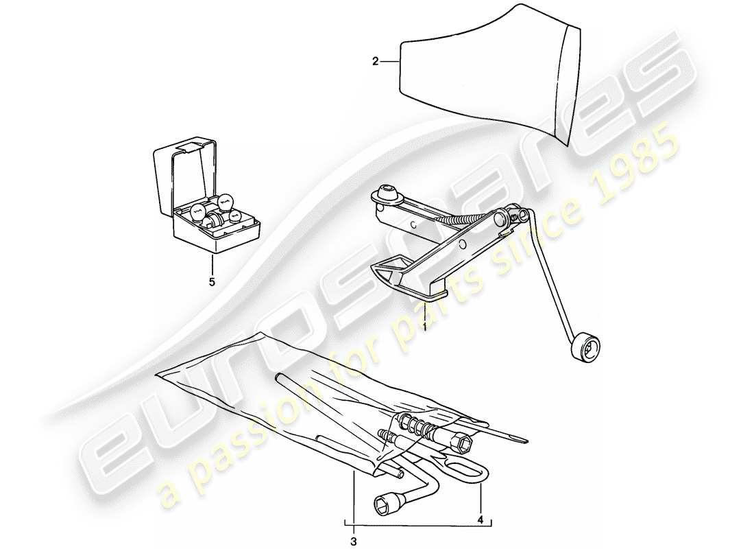 porsche 1983 (928) werkzeug teilediagramm