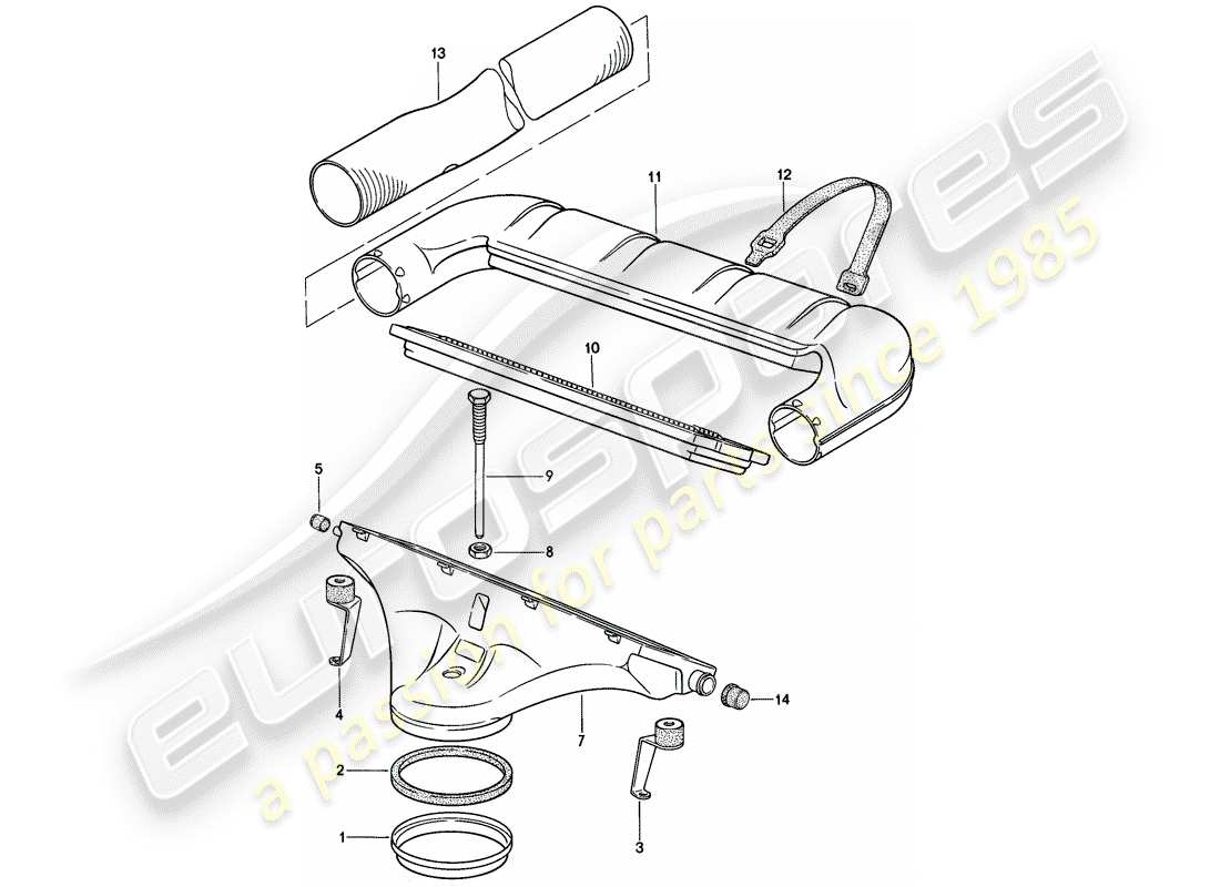 porsche 1978 (928) luftfilter - teilediagramm