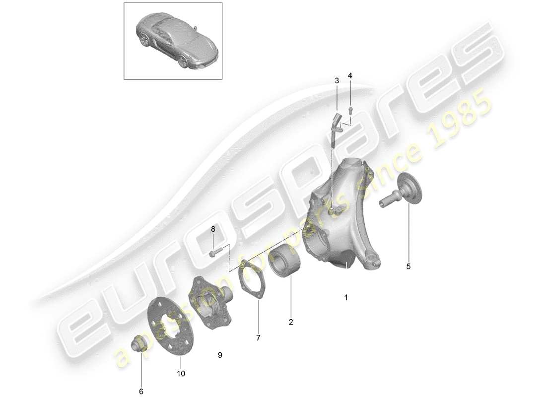 porsche 2013 (981 boxster) radträger ersatzteildiagramm