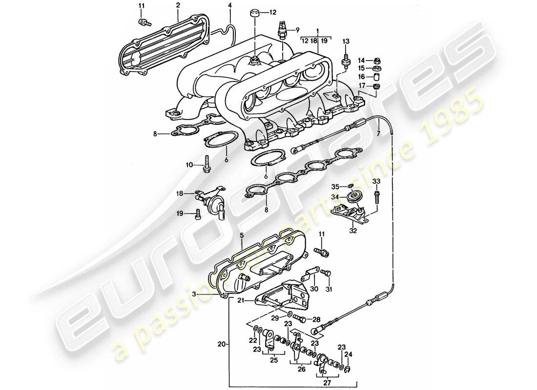 porsche 1992 (928) lh-jetronic - 2 ersatzteildiagramm