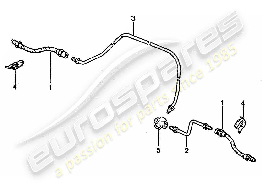 porsche 1994 (928) bremsleitungen ersatzteildiagramm