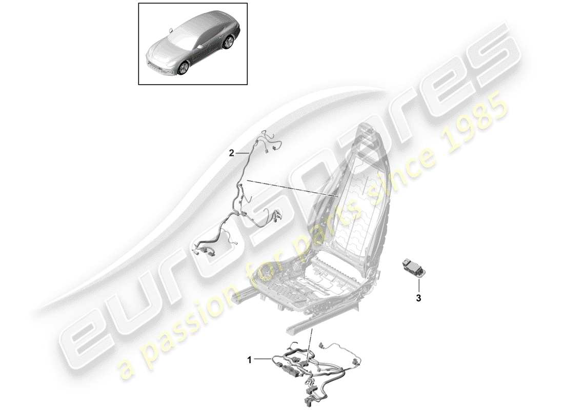 porsche 2020 (panamera 971-1) kabelbäume ersatzteildiagramm