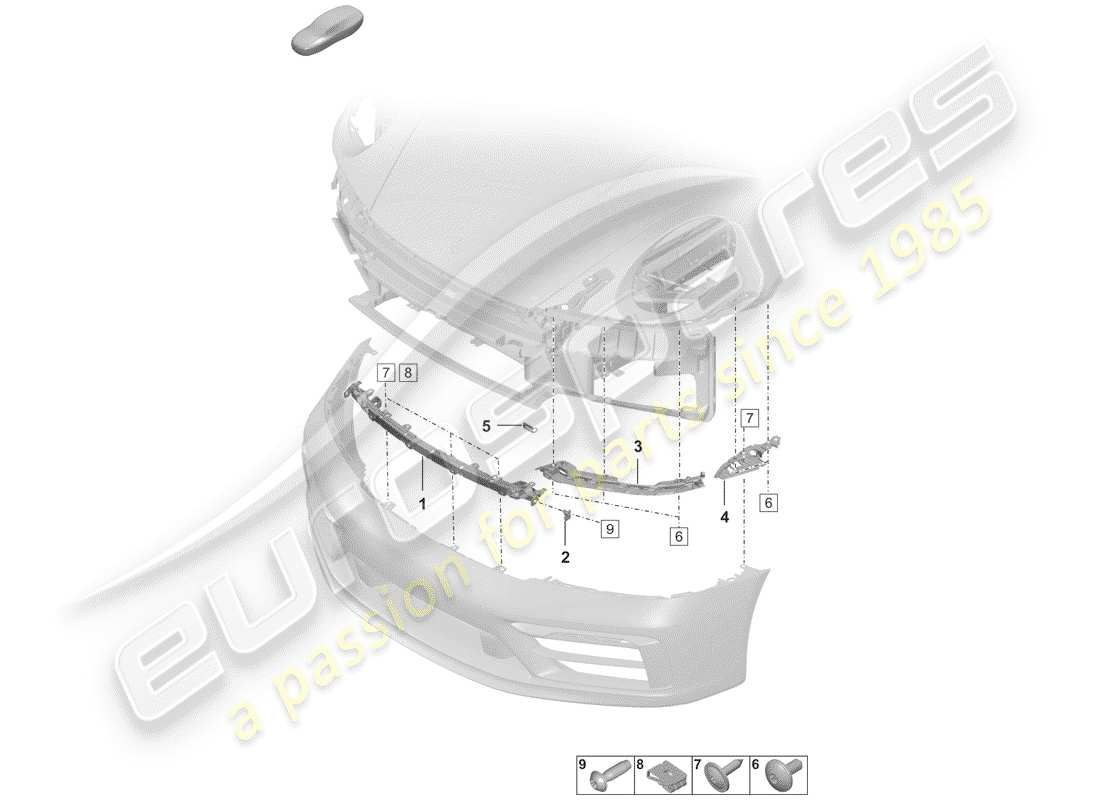 porsche 2020 (992-1) stoßstange ersatzteildiagramm