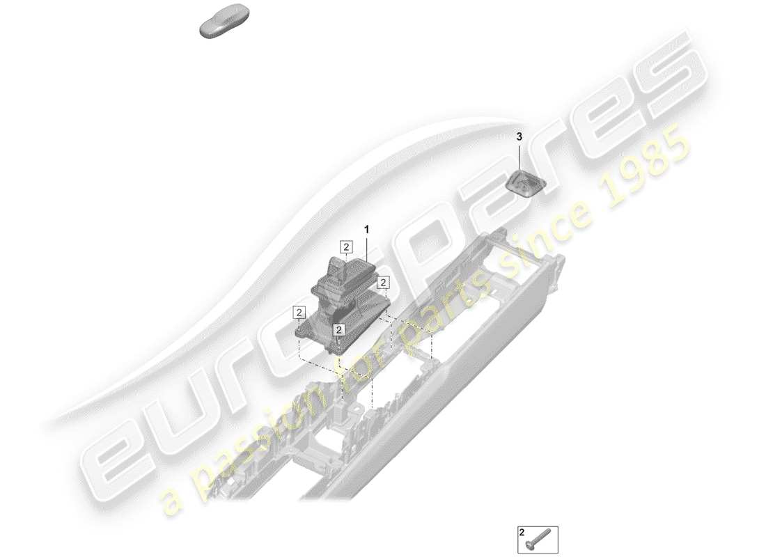 porsche 2019 (992-1) wählhebel ersatzteildiagramm