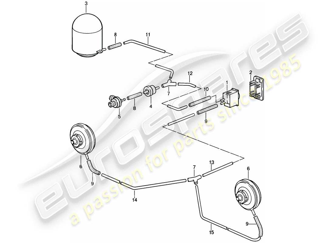 porsche 1989 (911) einstellung der strahllänge teilediagramm