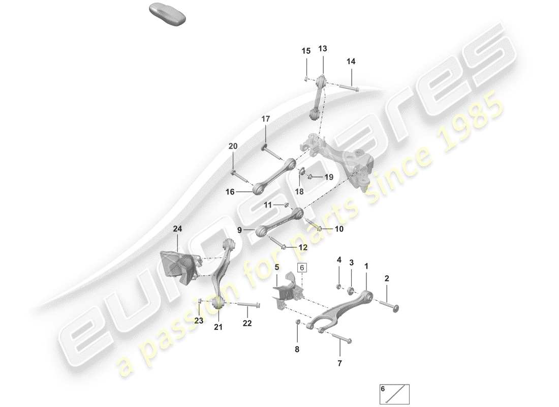 porsche 2019 (992-1) hinterachse teilediagramm
