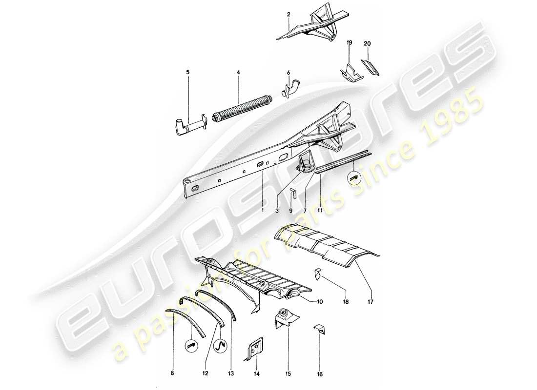 porsche 1976 (914) frame-teilediagramm
